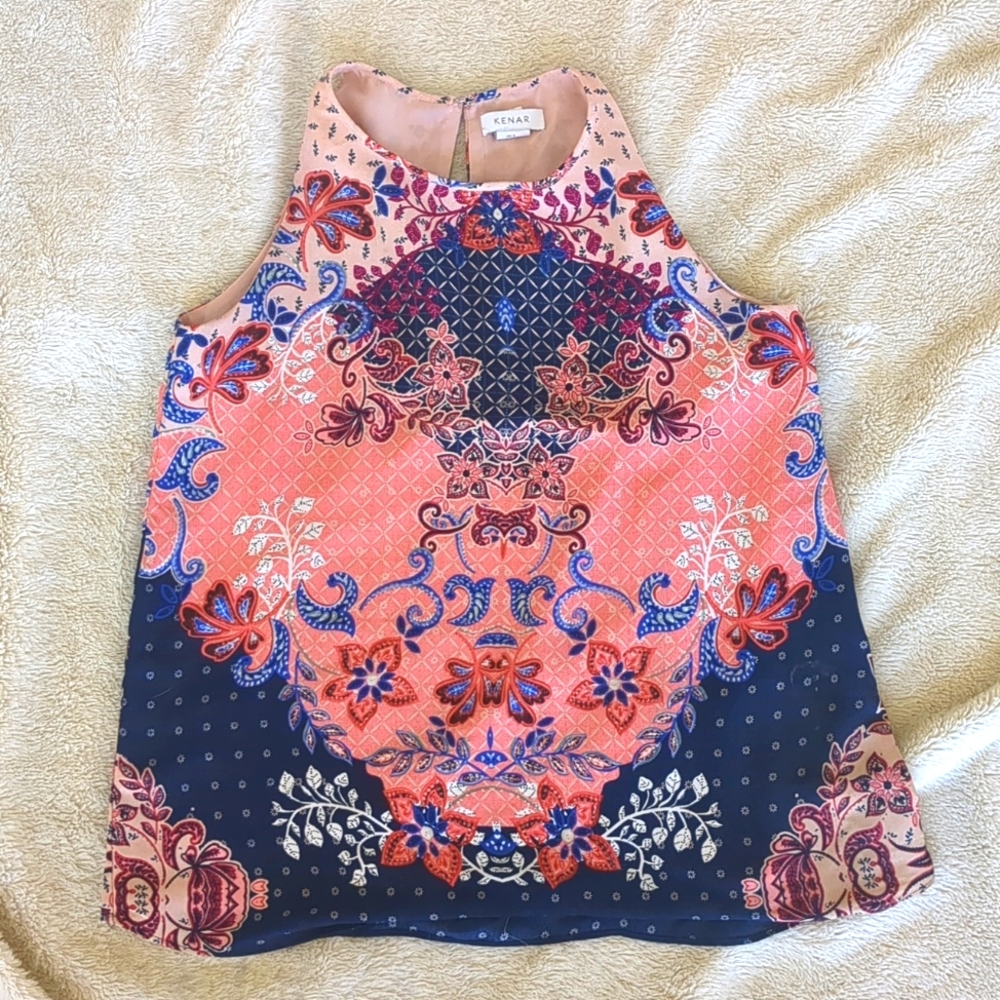 Kenar Sleeveless Loose Fit blouse